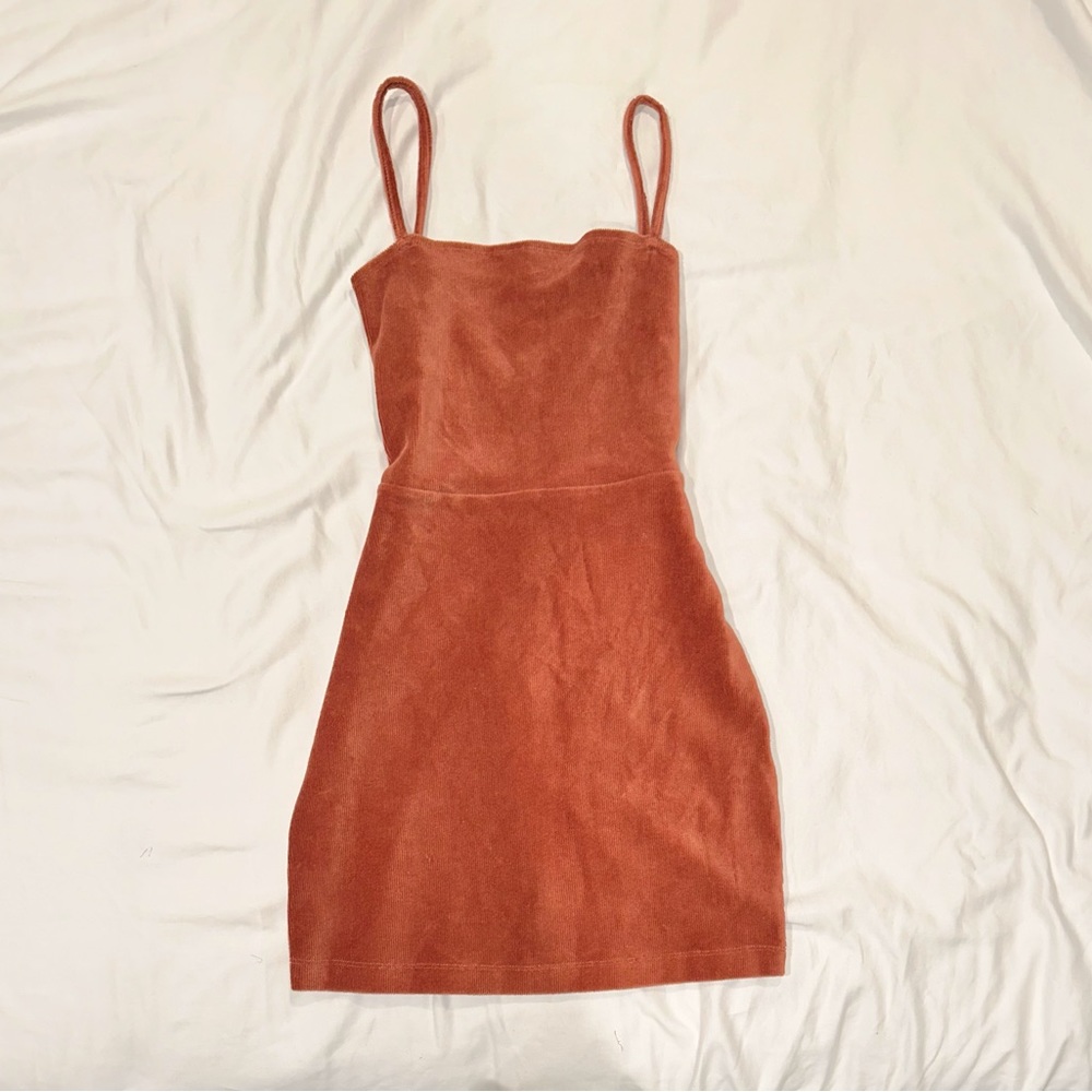 FOREVER 21 mini corduroy dress with silver accents